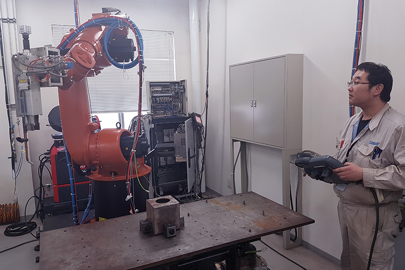 Robot tested in real time