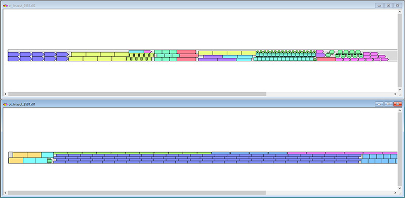 Exemples d'imbrication sur de grandes longueurs.