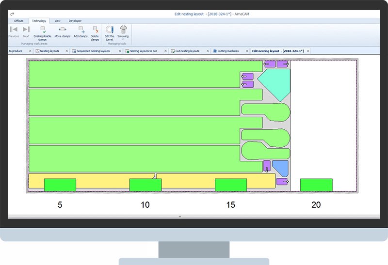 Screenshot from the almacam combi interface