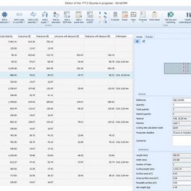 Almaquote quotation software for sheet metal tôlerie