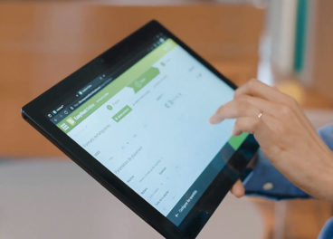 Indusuite Easynest on a tablet
